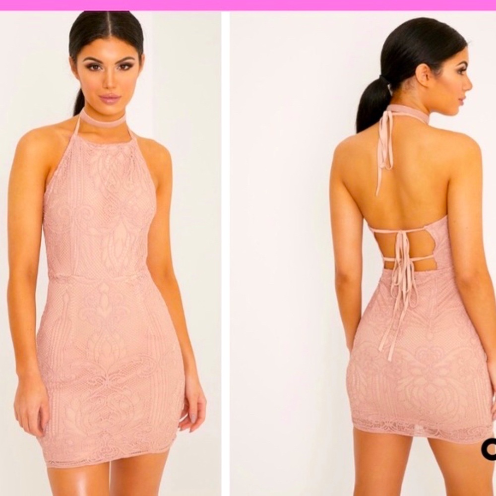 Blush Mini Lace Dress
